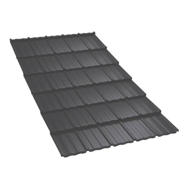 Tôle imitation tuile Horizon Gris Graphite mat - 8