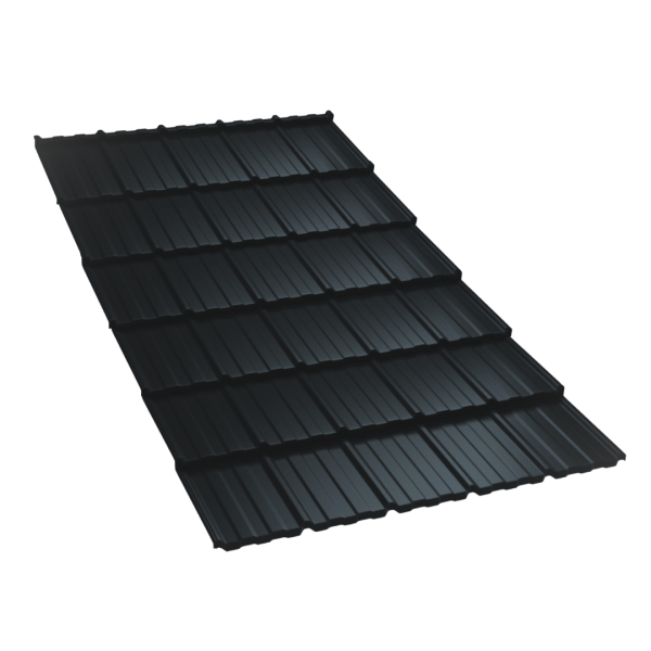 Tôle imitation tuile Horizon Gris Anthracite mat - 8
