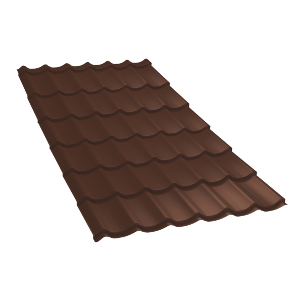 Tôle imitation tuile Vello Marron mat - 6