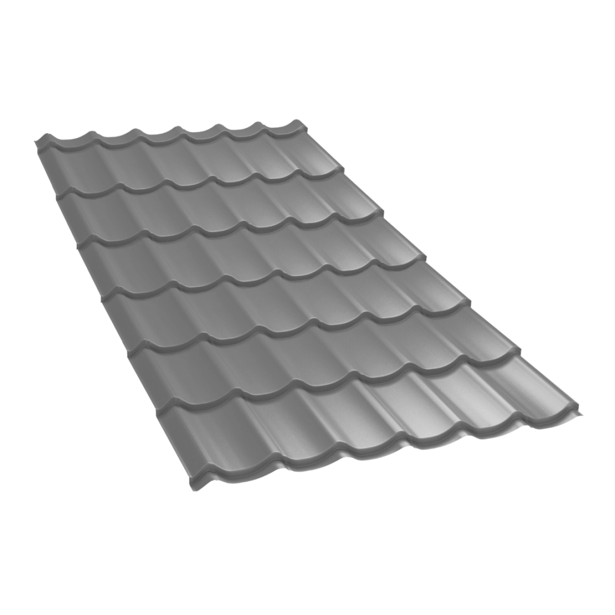 Tôle imitation tuile Vello Gris Clair brillant