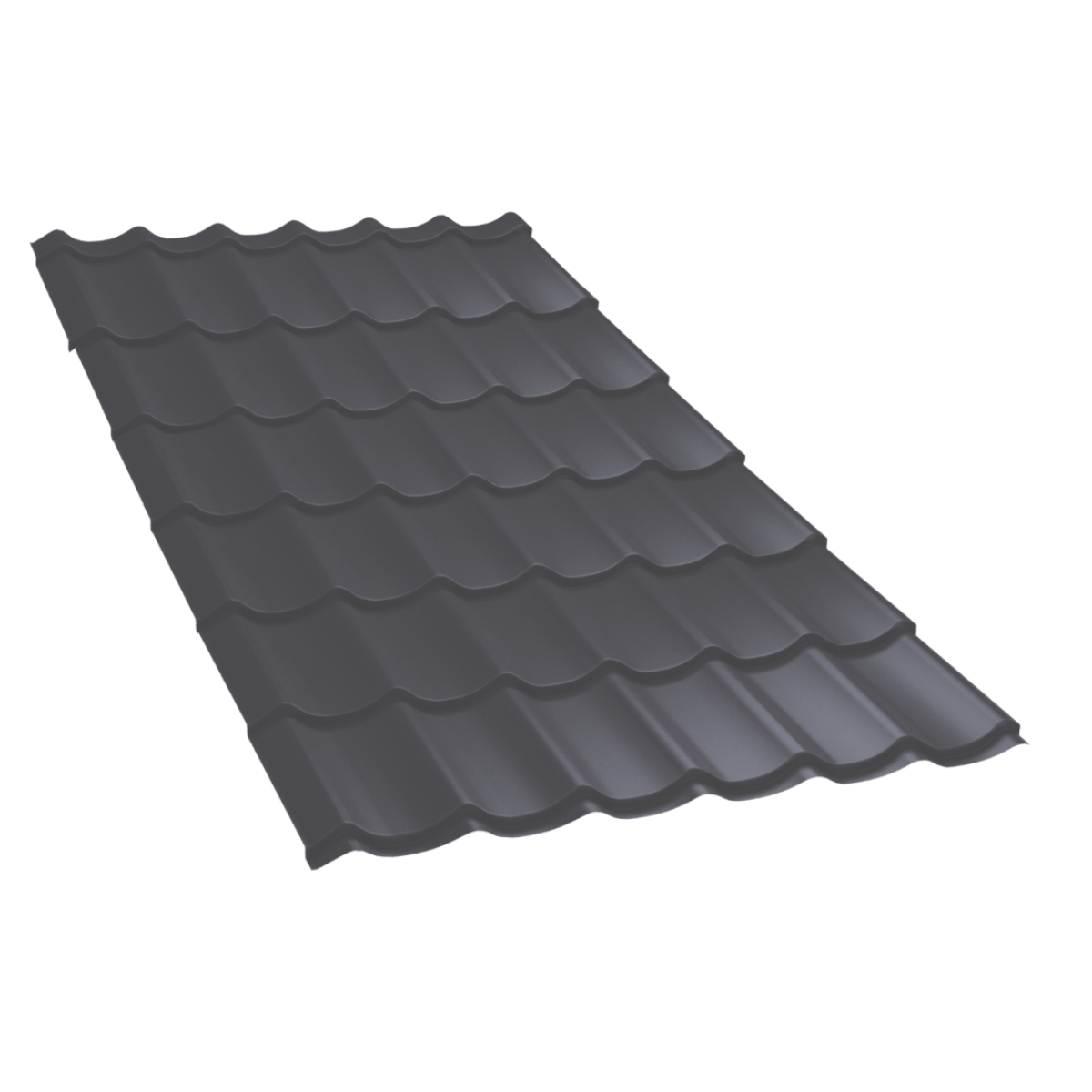 Tôle imitation tuile Platino Gris Graphite mat
