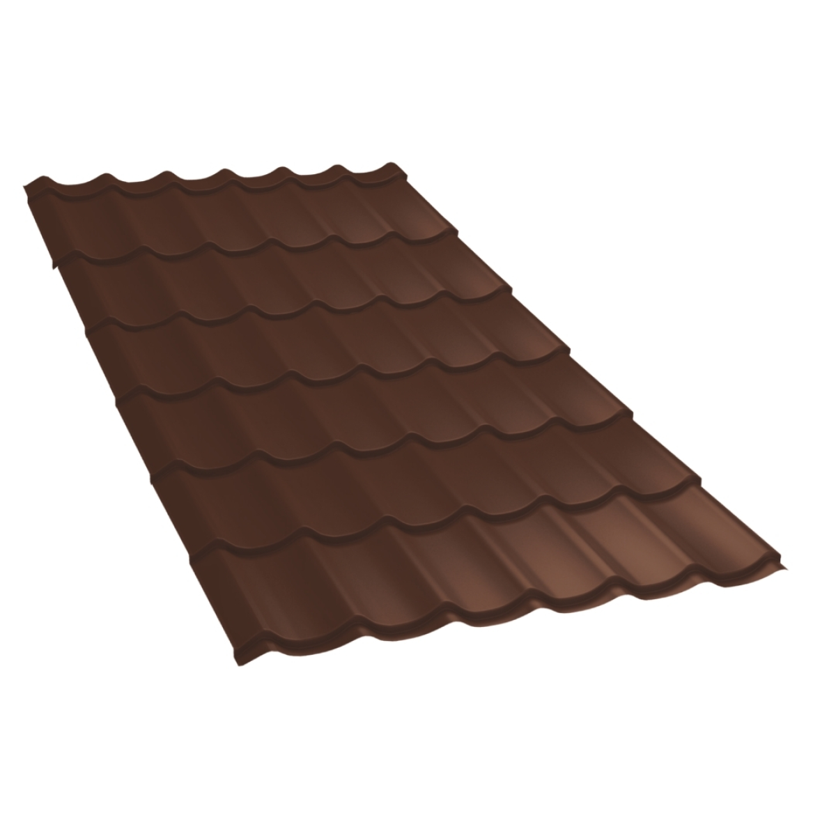 Tôle imitation tuile Platino Marron mat