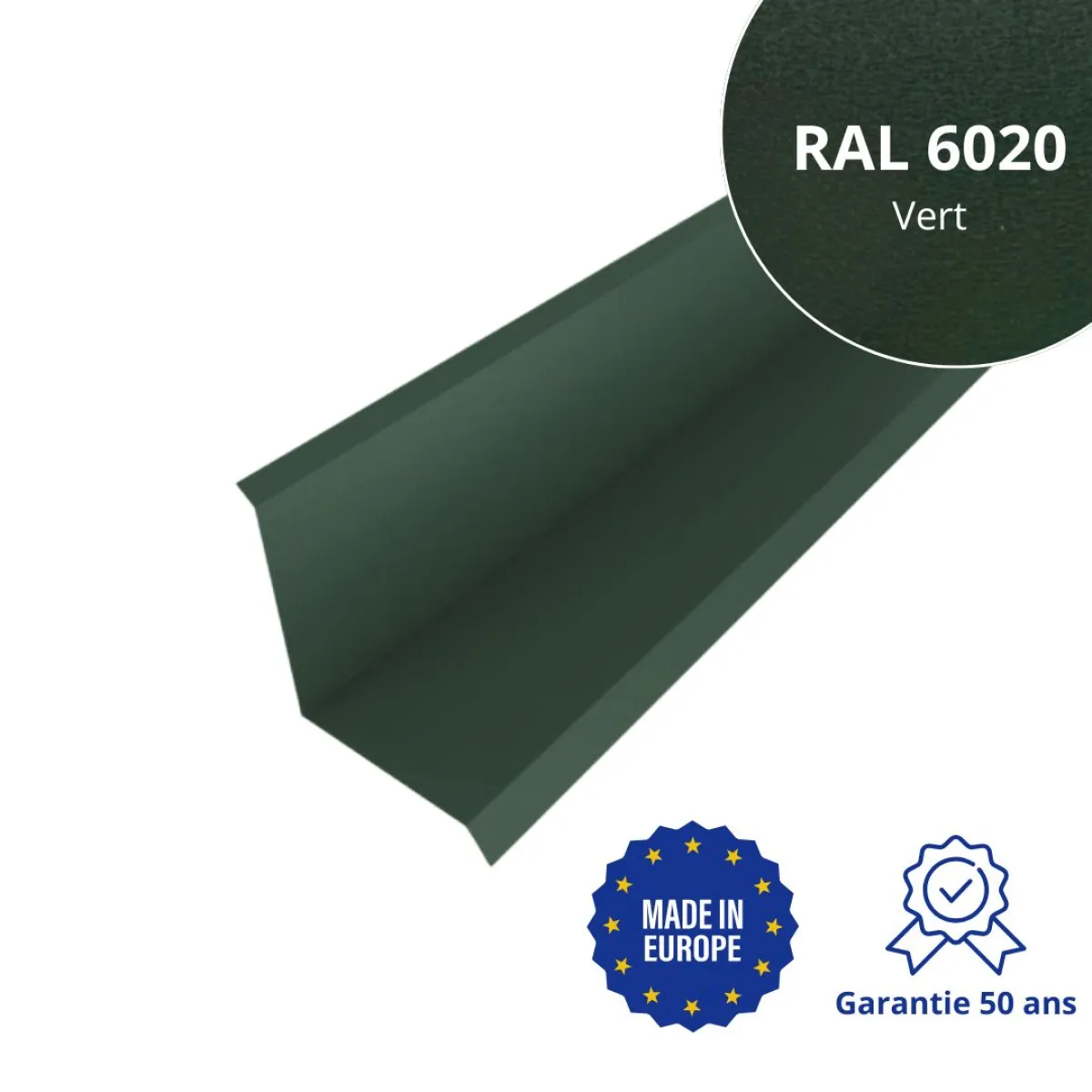 Solin de toiture Vert mat