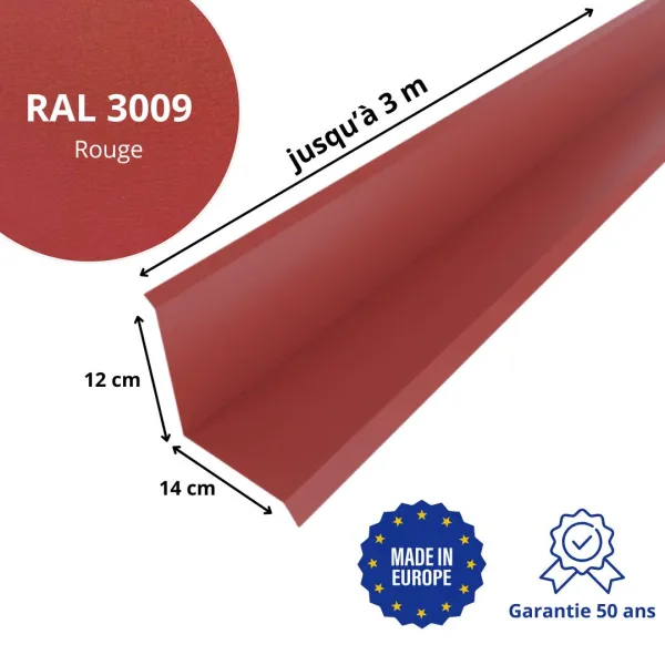Solin de toiture Rouge mat - 2