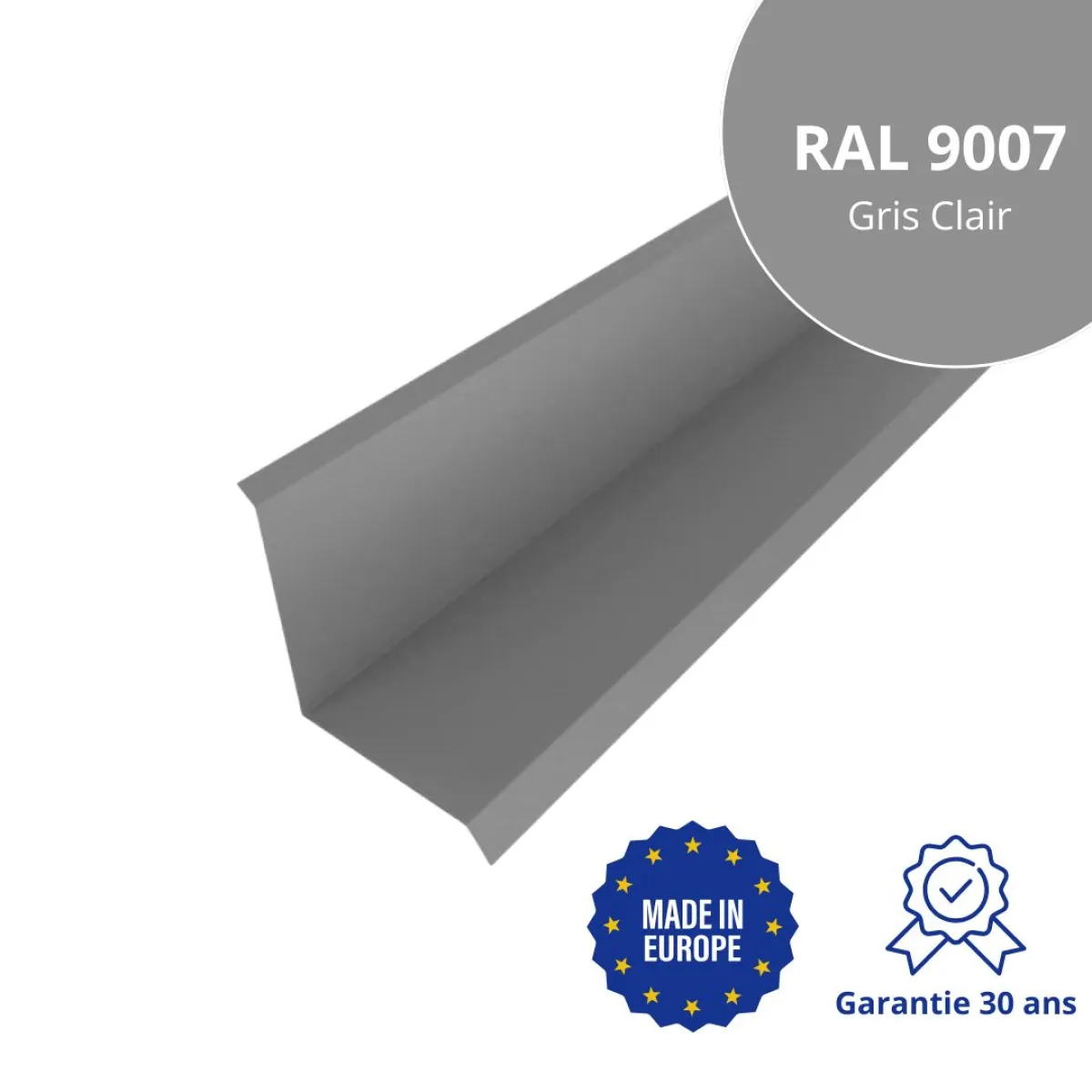 Solin de toiture Gris Clair brillant