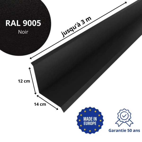 Solin de toiture Noir mat - 2