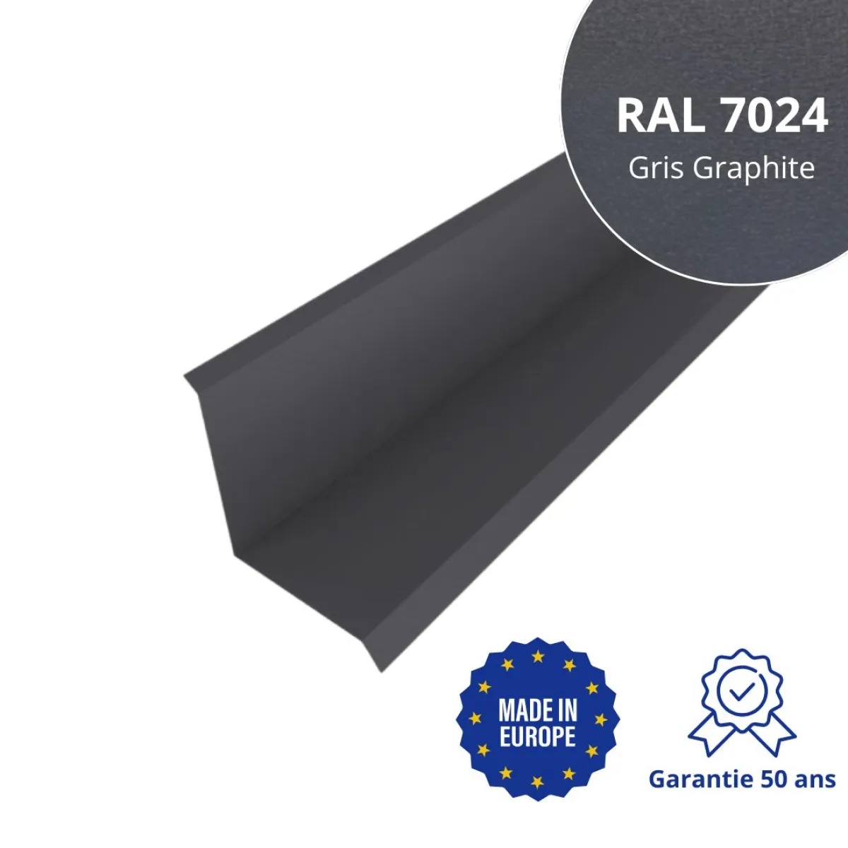 Solin de toiture Gris Graphite mat