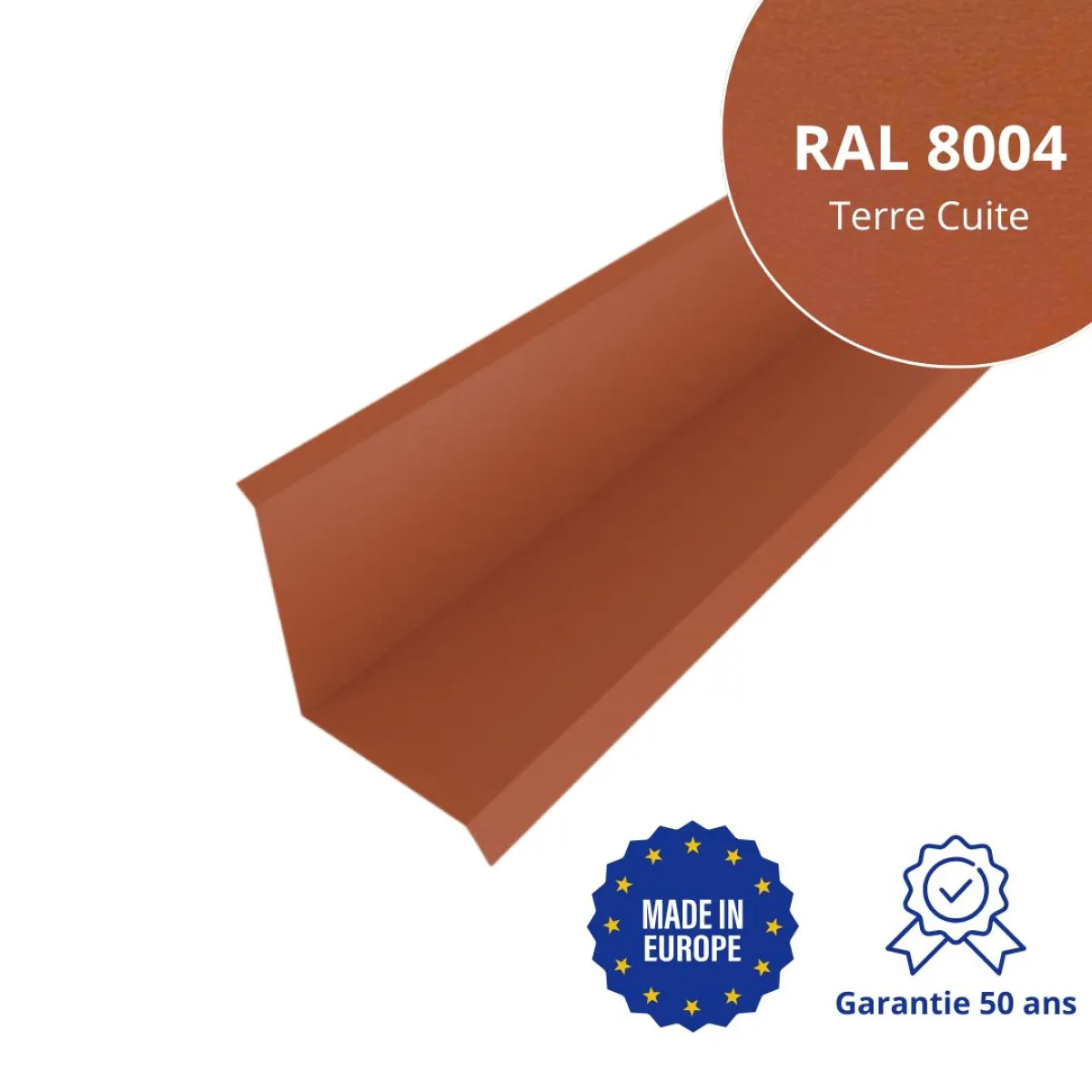 Solin de toiture Terre Cuite mat