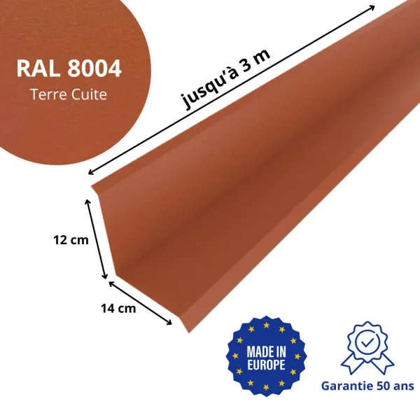 Solin de toiture Terre Cuite mat - 2