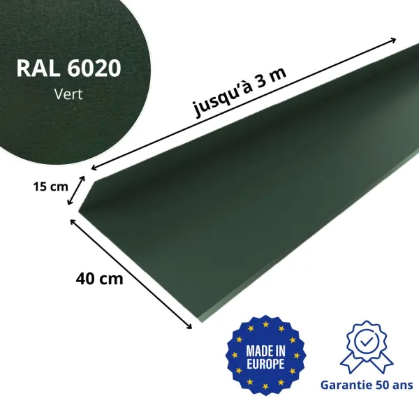Solin de haut de cheminée Vert mat - 2