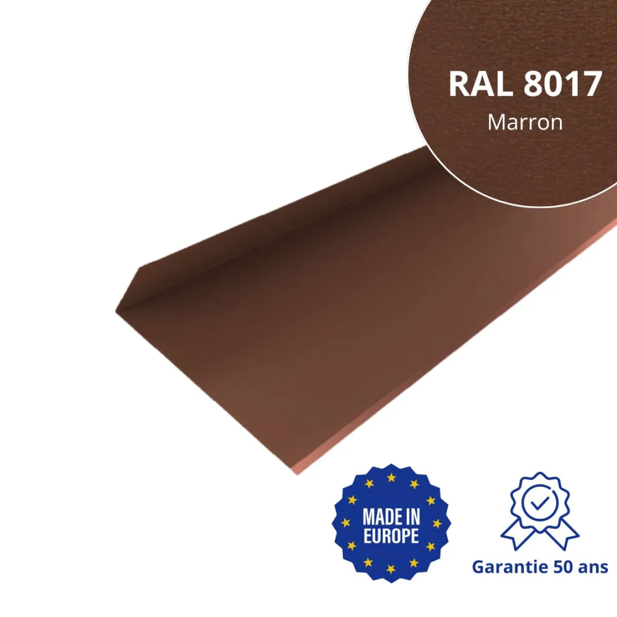Solin de haut de cheminée Marron mat