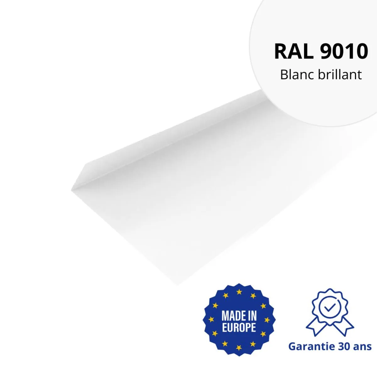 Solin de haut de cheminée Blanc brillant