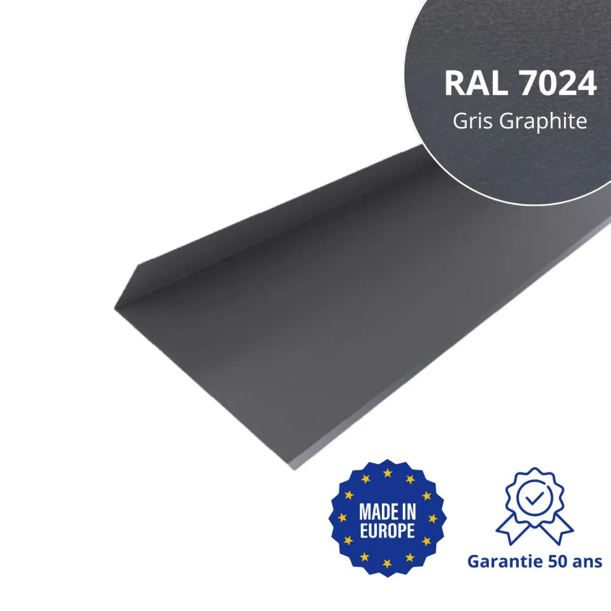 Solin de haut de cheminée Gris Graphite mat