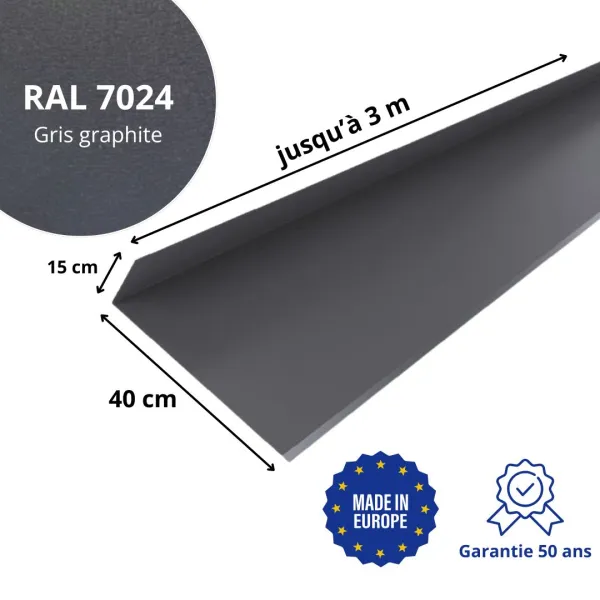 Solin de haut de cheminée Gris Graphite mat - 2