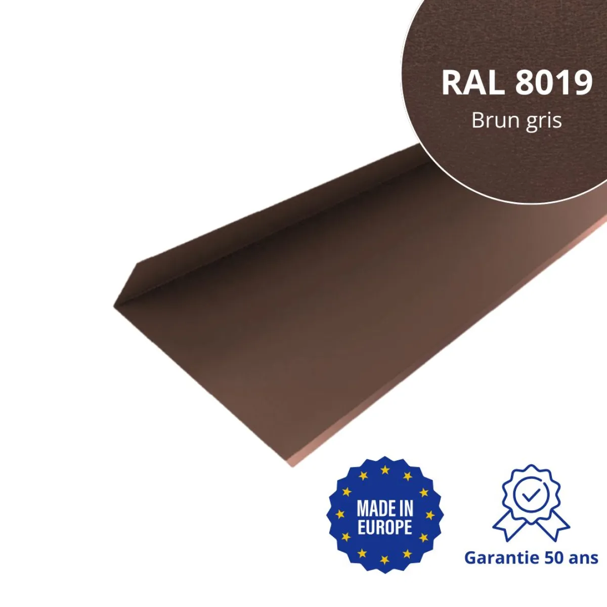 Solin de haut de cheminée Brun Gris mat
