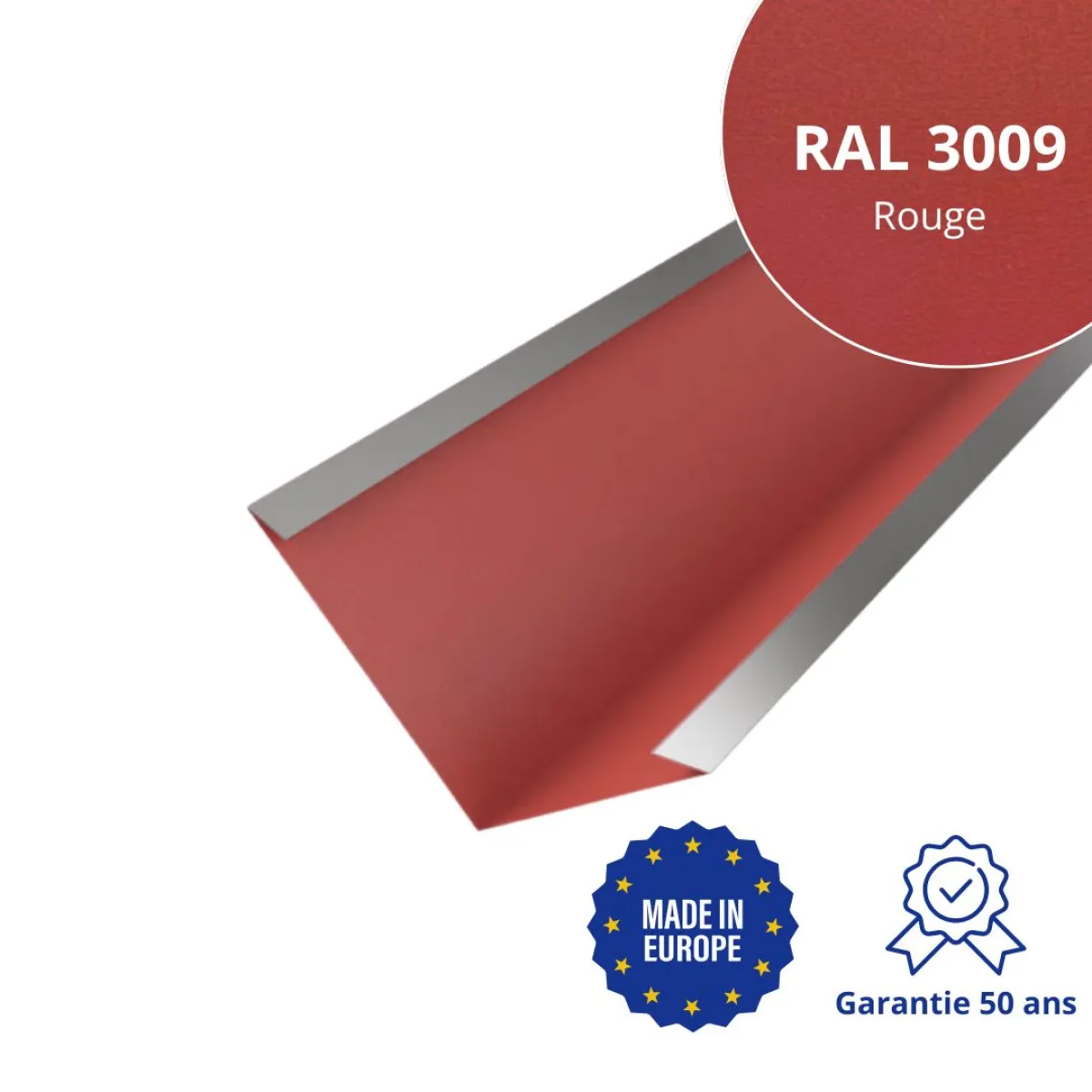 Bande de noue Rouge mat