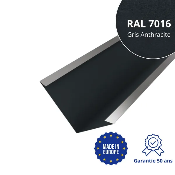 Bande de noue Gris Anthracite mat - 1