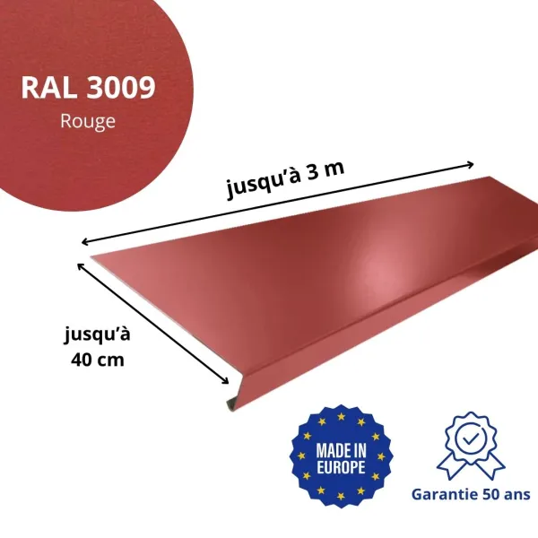 Appui de fenêtre Rouge mat - 2