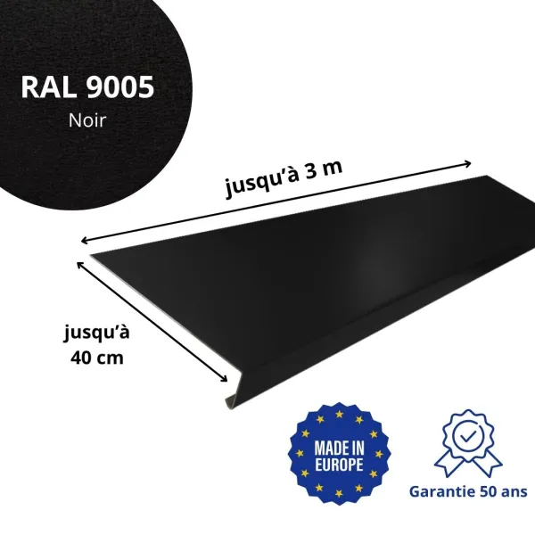 Appui de fenêtre Noir mat - 2