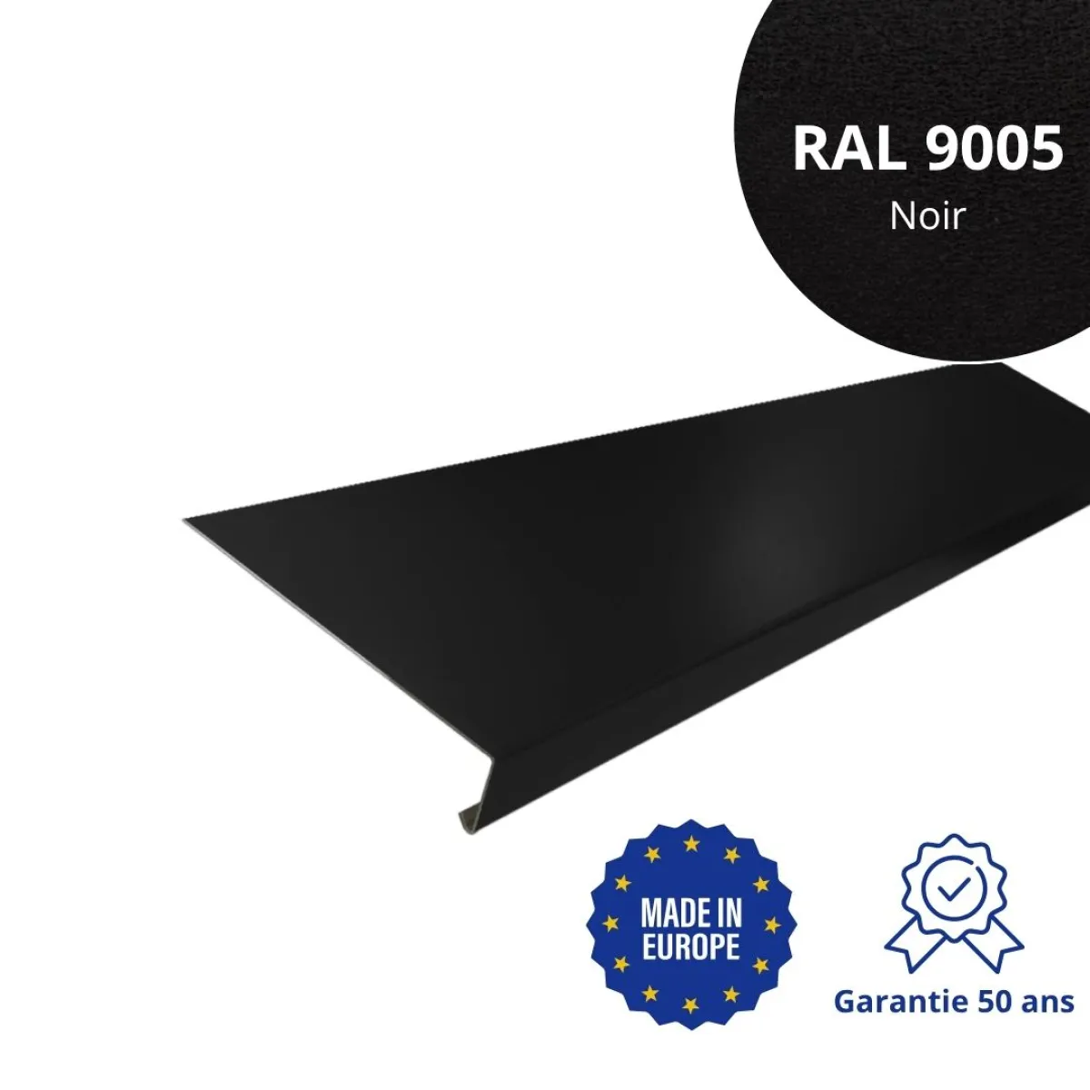 Appui de fenêtre Noir mat
