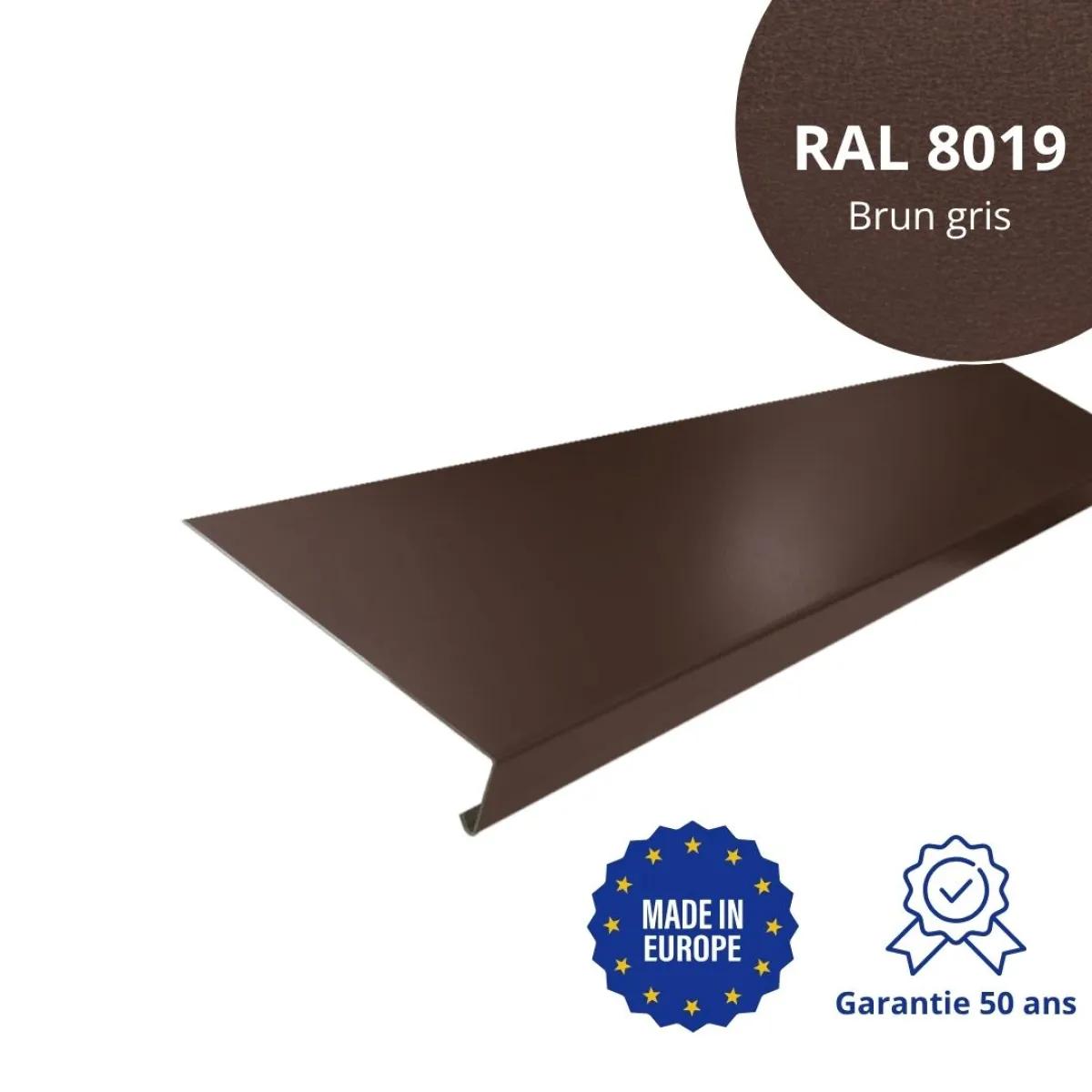 Appui de fenêtre Brun Gris mat