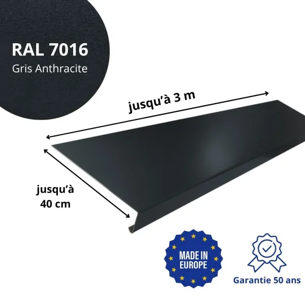 Appui de fenêtre Gris Anthracite mat - 2