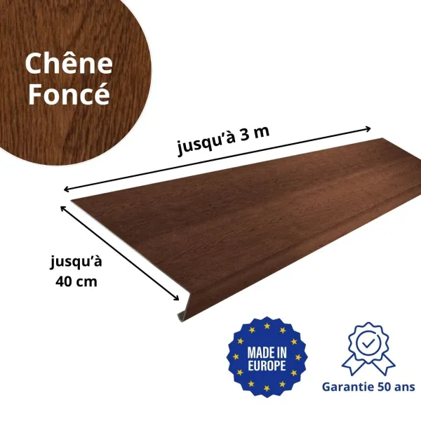 Appui de fenêtre Chêne Foncé - 2