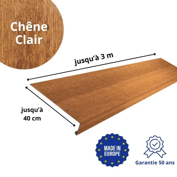 Appui de fenêtre Chêne Clair 3D - 2