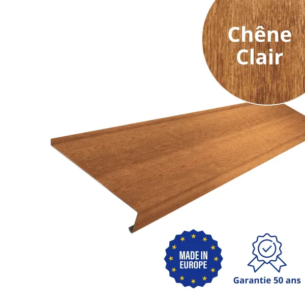 Appui de fenêtre avec rebord Chêne Clair 3D - 1