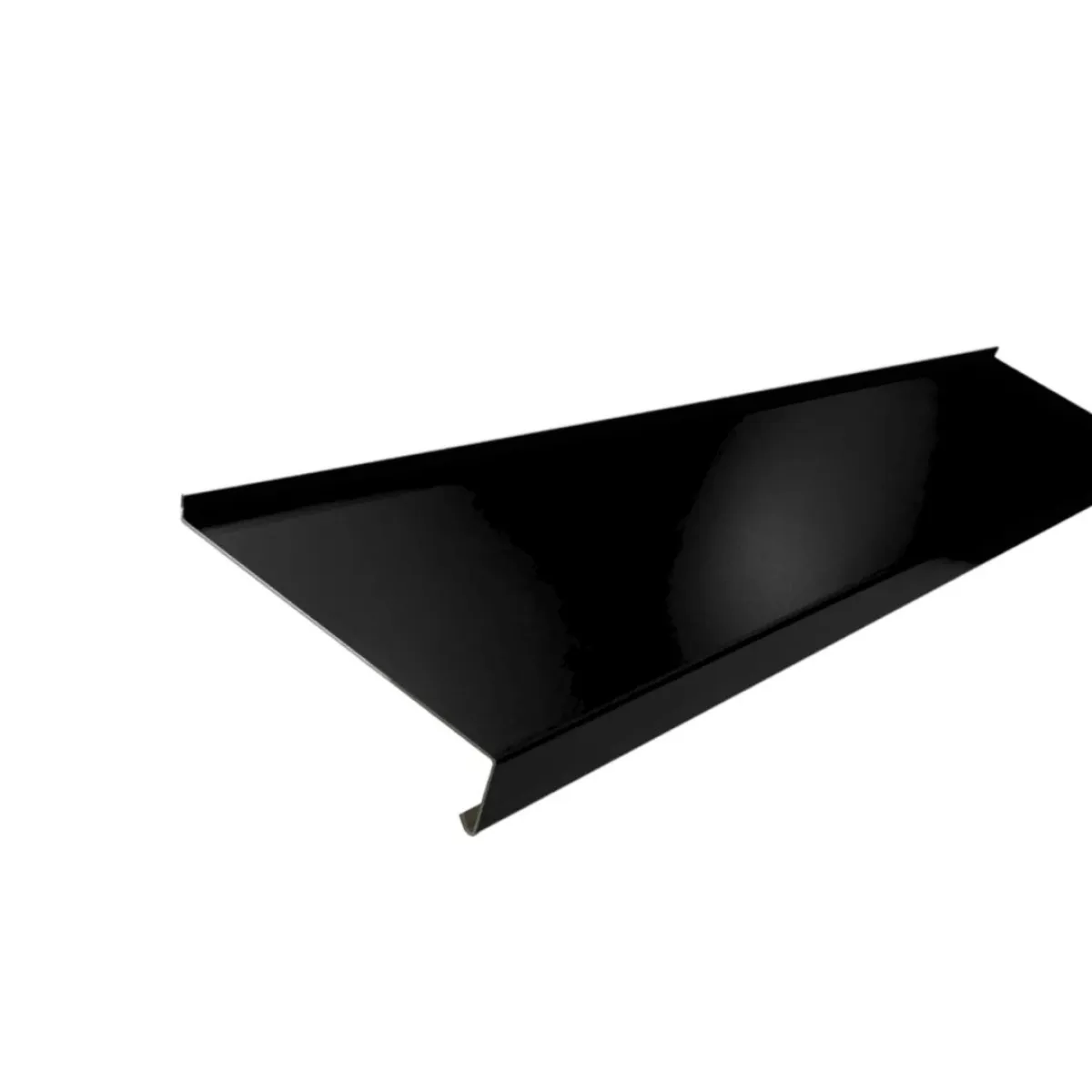 Appui de fenêtre avec rebord Noir mat