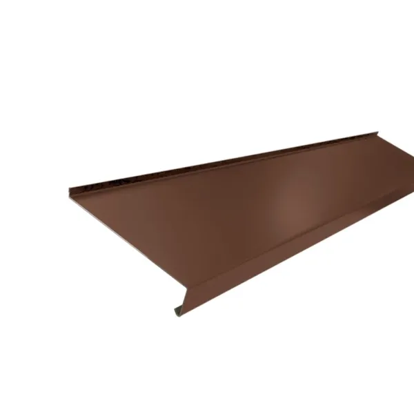 Appui de fenêtre avec rebord Marron mat - 4