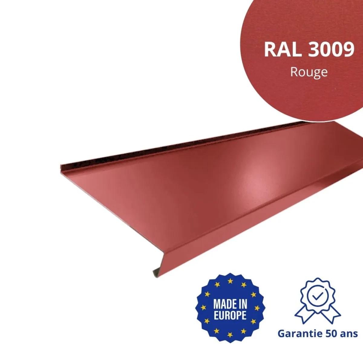 Appui de fenêtre avec rebord Rouge mat