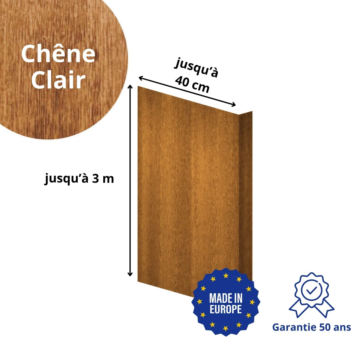Habillage de tableau Chêne Clair 3D
