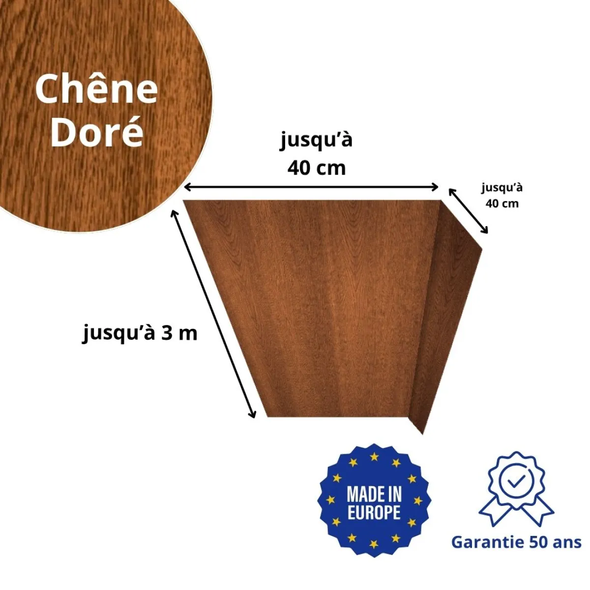 Habillage de linteau Chêne Doré 3D