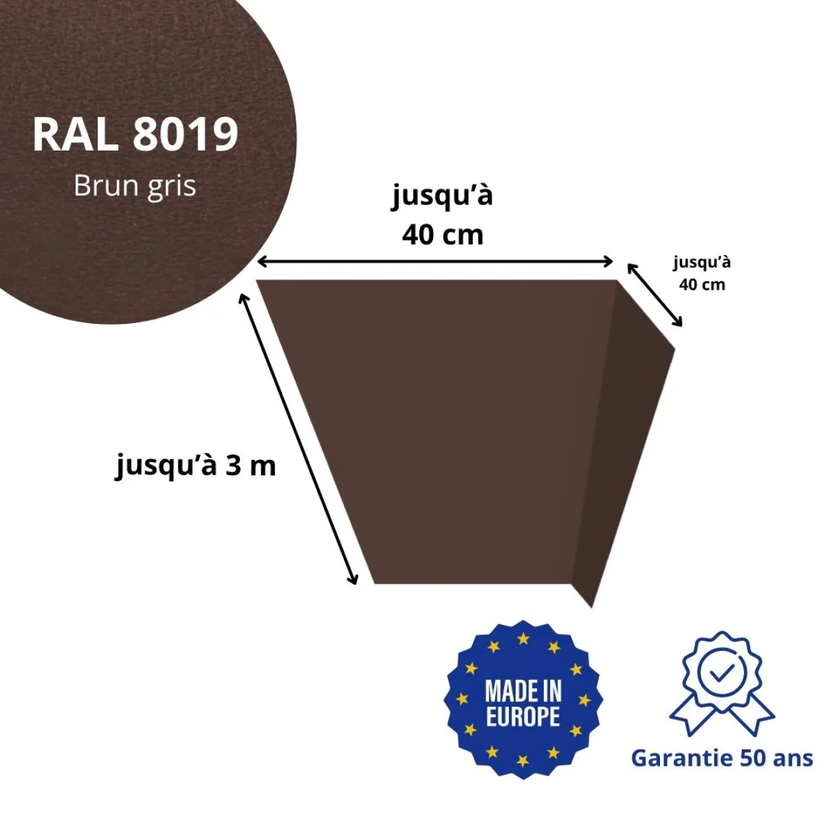 Habillage de linteau Brun Gris mat