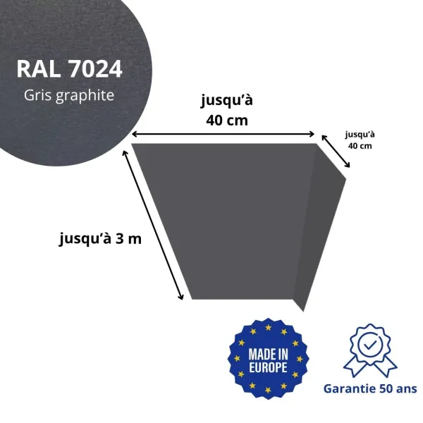 Habillage de linteau Gris Graphite mat - 2