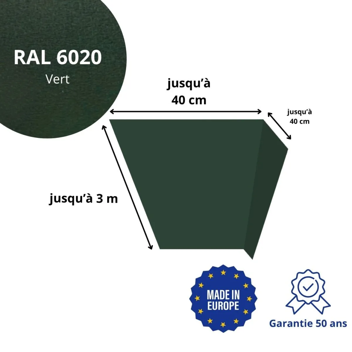 Habillage de linteau Vert mat