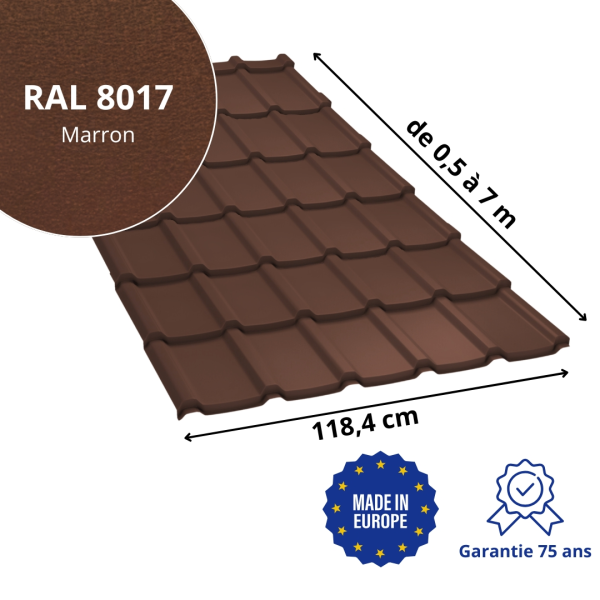 Tôle aluminium imitation tuile Allano Alu - 7