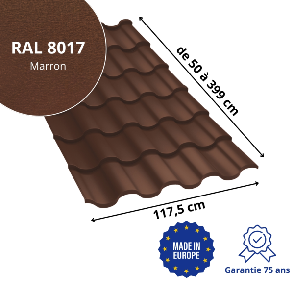 Tôle aluminium imitation tuile Centro Alu - 7