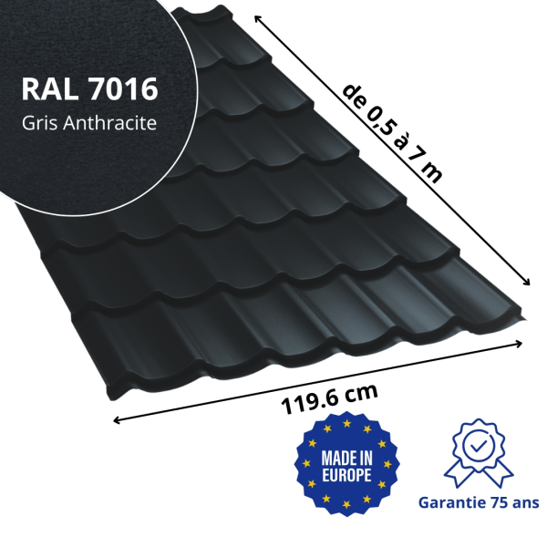 Tôle aluminium imitation tuile Vello Alu - 5