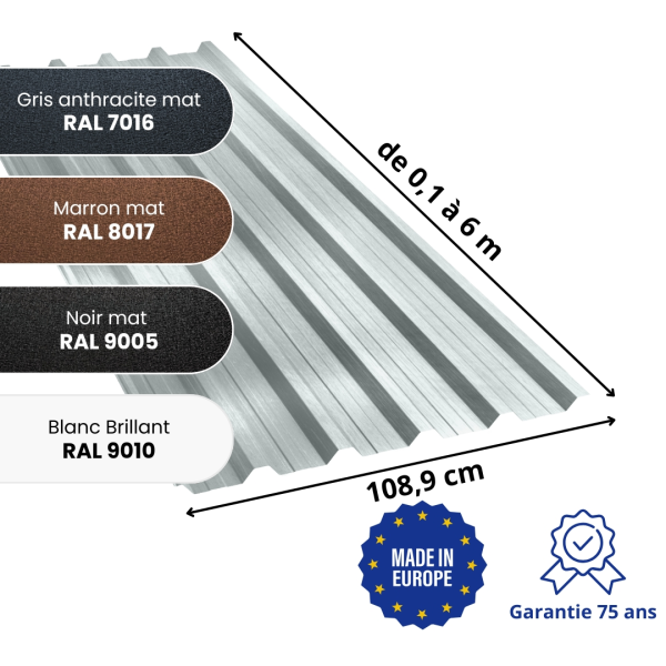 Tôle de toiture bac acier en aluminium Balta - 2
