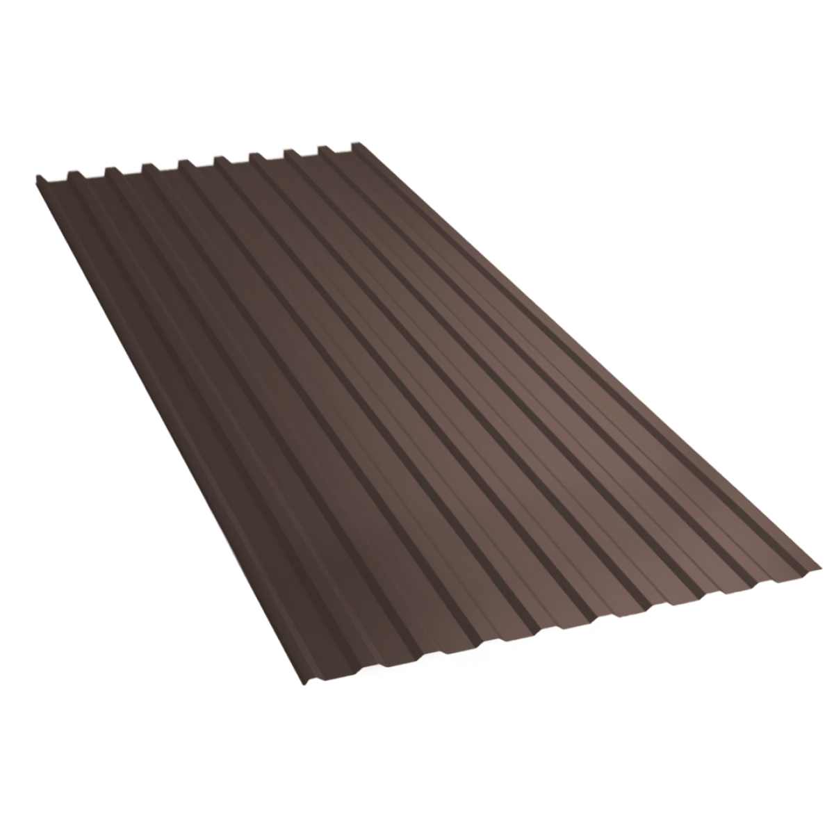 Tôle de toiture bac acier Medio Brun Gris mat