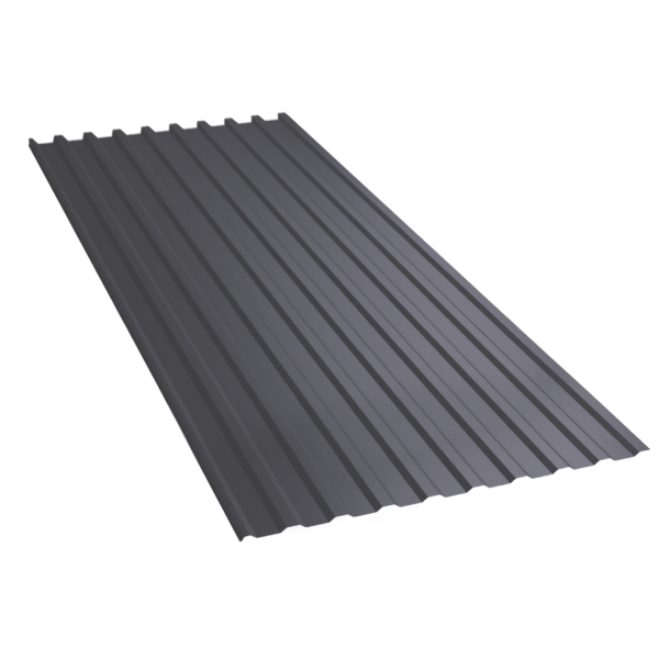 Tôle de toiture bac acier Medio Gris Graphite mat - 4