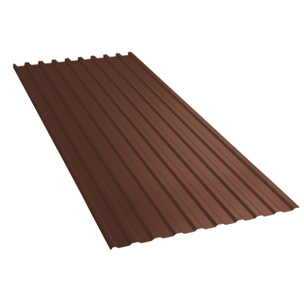 Tôle de toiture bac acier Medio Marron mat - 4