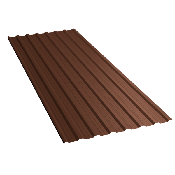 Tôle de toiture bac acier Vigo Marron mat - 4