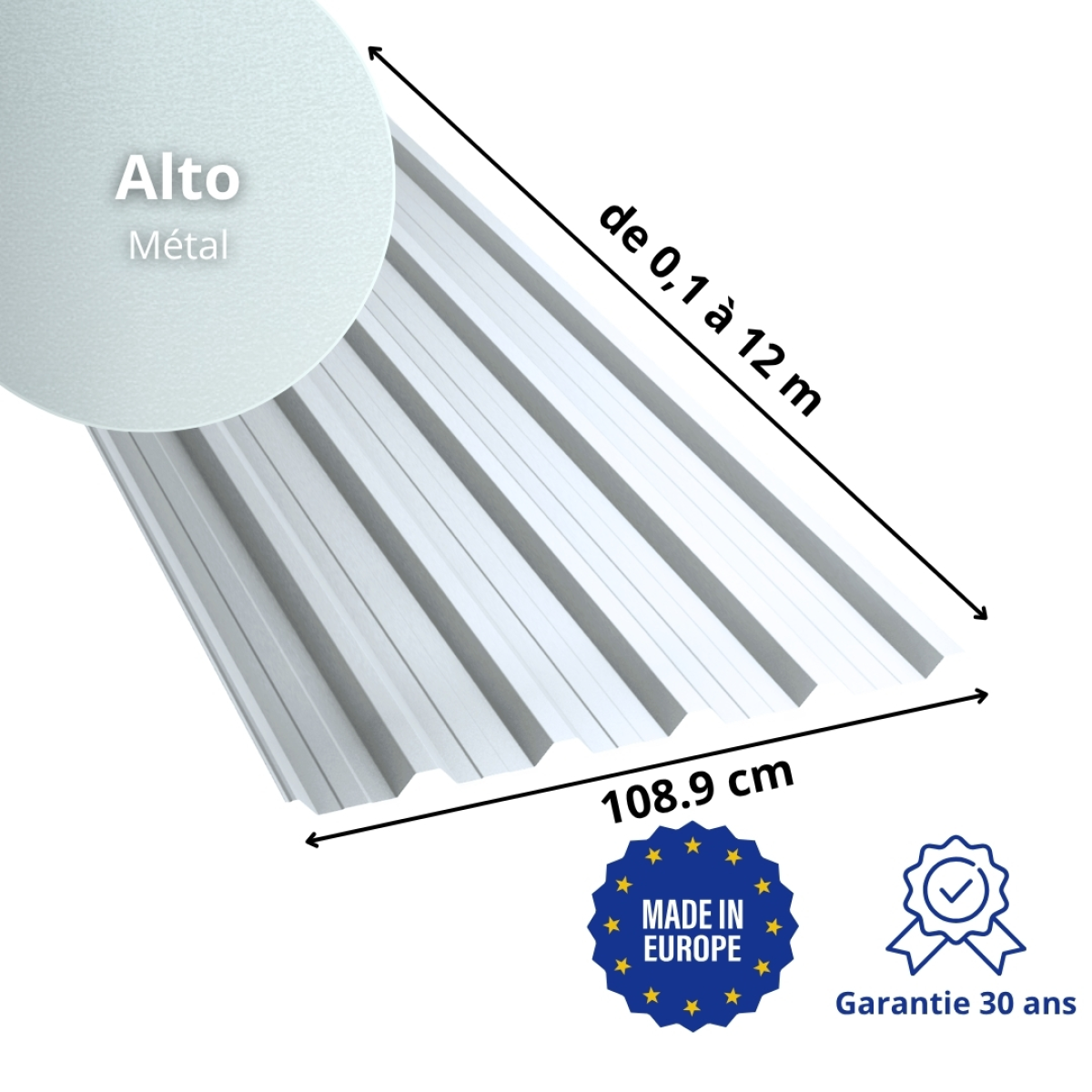 Tôle de toiture bac acier Alto Métal