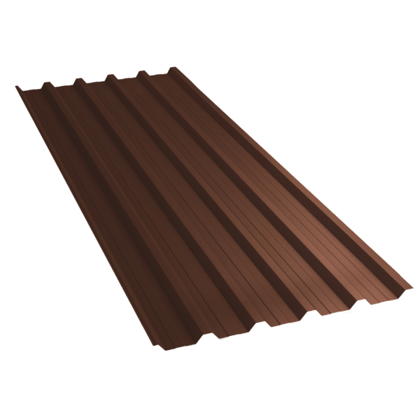 Tôle de toiture bac acier Alto Marron mat - 4