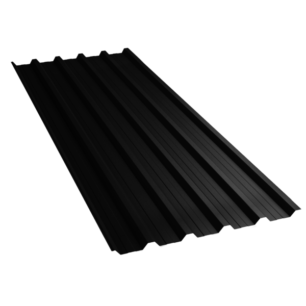 Tôle de toiture bac acier Alto Noir mat - 4