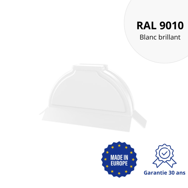 Embout de faitière demi-ronde - 10
