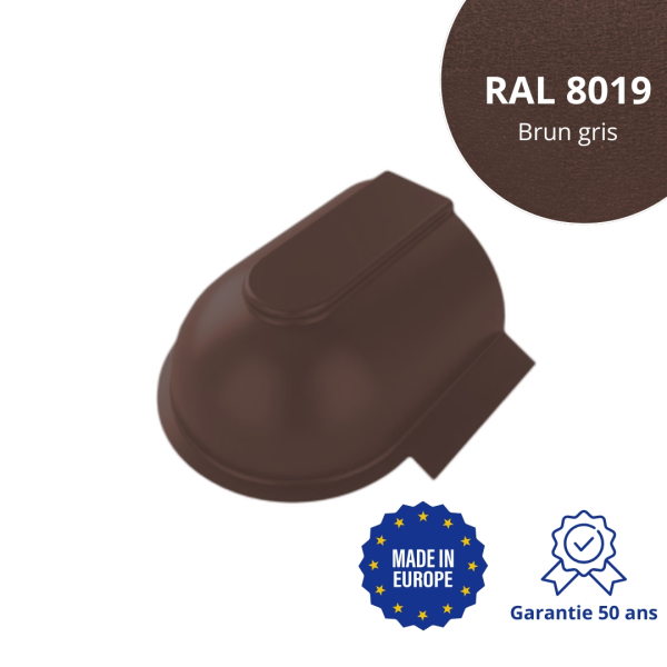 Extrémité de faitière demi-ronde - 6
